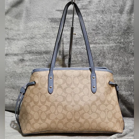 Coach Tan and Gray Signature Tote - Picture 8 of 8